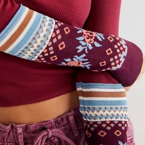 Free People Mikah Long Cuff Layering Thermal Top - Picture 3 of 5